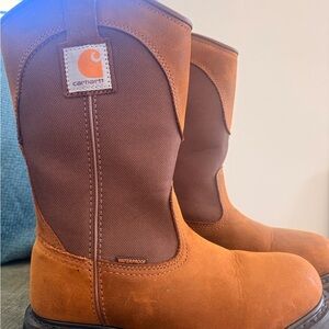 Carhartt women’s Ironwood 11” Alloy Toe Wellington Brown Waterproof Boots